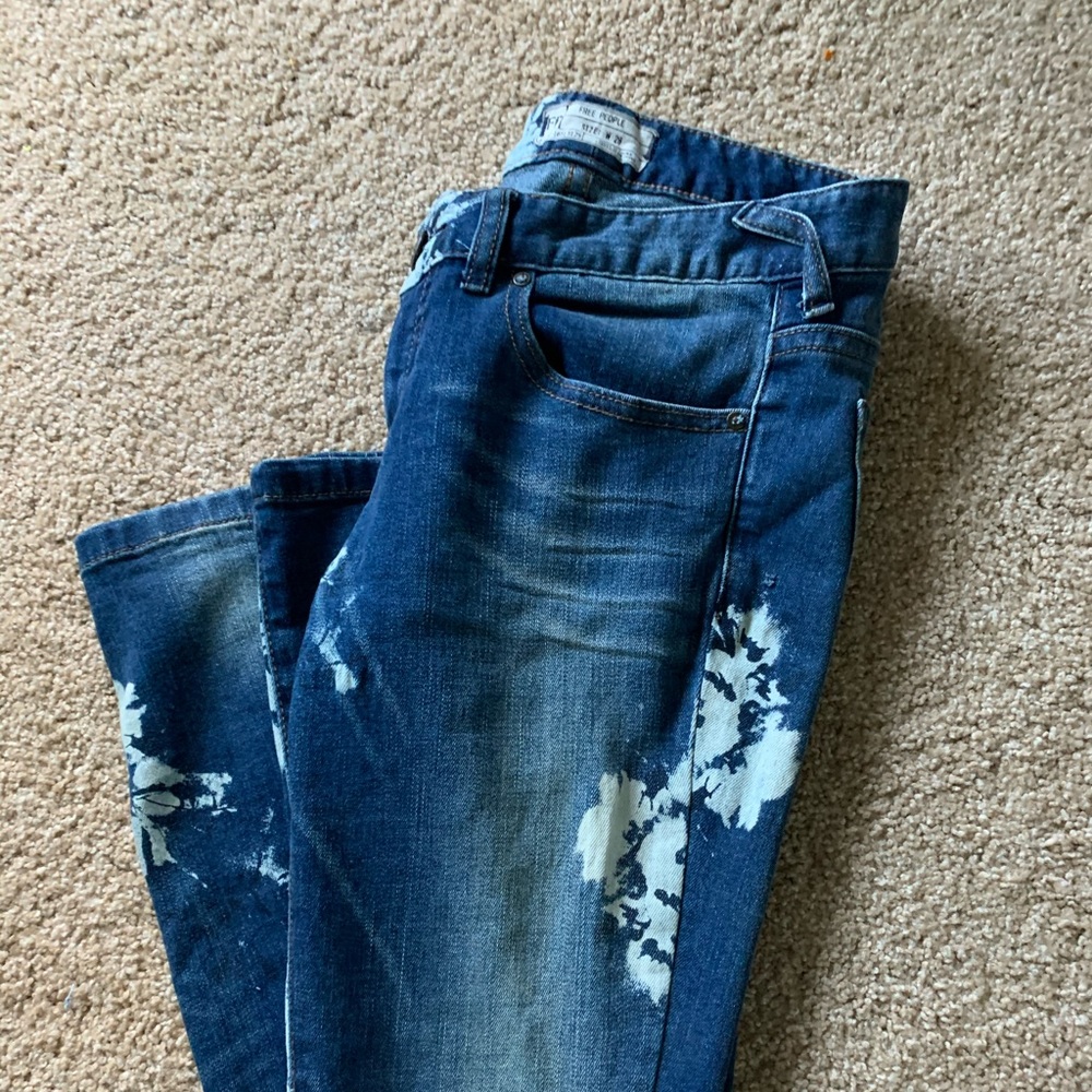 Floral jeans
